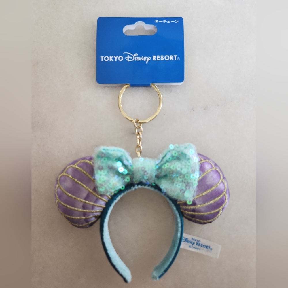 Tokyo Disney The Little Mermaid Ariel Minnie Mouse Ear Headband Keychain Labubu